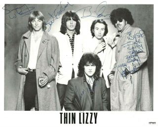 Thin Lizzy 8x10 Promo Photo Signed By Entire Band 1980
