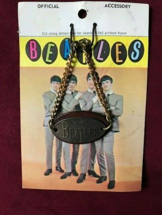 Vintage The Beatles 1964 Bracelet With Card Backing Great Shape
