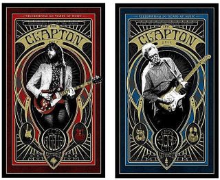 Eric Clapton 2017 Limited Edition Tour Posters By Adam Pobiak