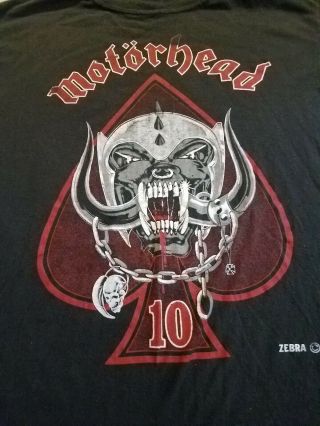 1985 Vintage Motorhead Lemmy 10th Anniversary Tour T - Shirt 2