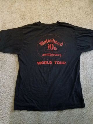 1985 Vintage Motorhead Lemmy 10th Anniversary Tour T - Shirt 7