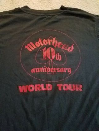 1985 Vintage Motorhead Lemmy 10th Anniversary Tour T - Shirt 8
