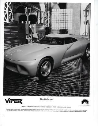 Viper 1996 Bw Orig Vintage Photo Still Tv Series Show Text Defender Sports Car