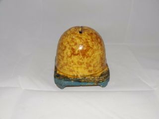Extremely Rare Roseville Pottery Beehive Coin Piggy Bank