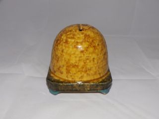 EXTREMELY RARE Roseville Pottery Beehive Coin Piggy Bank 3