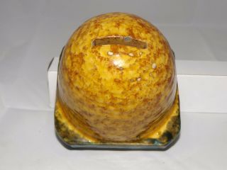 EXTREMELY RARE Roseville Pottery Beehive Coin Piggy Bank 7