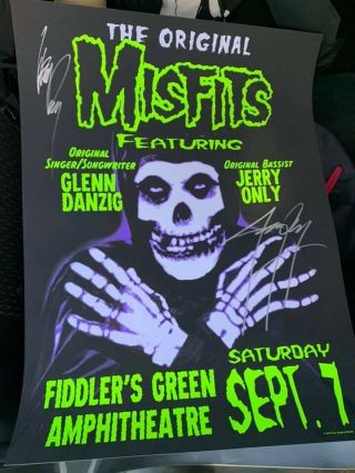 Autographed Misfits Denver 9/7/19 Poster Signed Danzig And Jerry Only