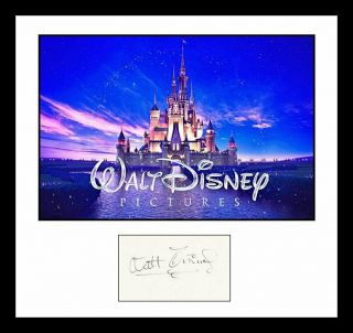 Ultra Rare - Walt Disney - Film Legend - Authentic Hand Signed Autograph