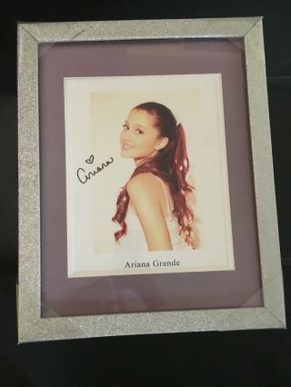 Ariana Grande Signed 2013 Headshot Framed Rare