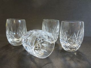 Set Of 4 Waterford Crystal Lismore Small Plain Bottom Shot Glass Liquor Perfect