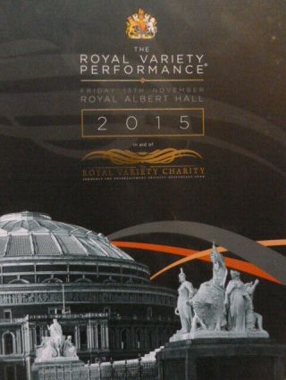 2015 Royal Variety Programme & Ticket - One Direction - Ricky Martin - Elo