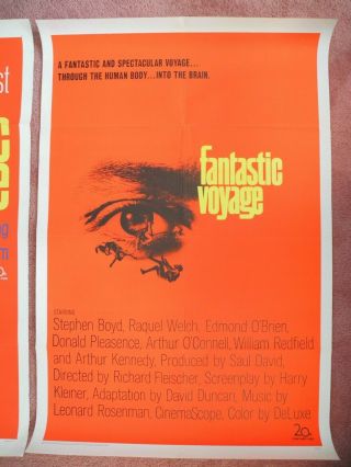 Vintage Fantastic Voyage Movie 1966 Poster One Sheet 27 X 41