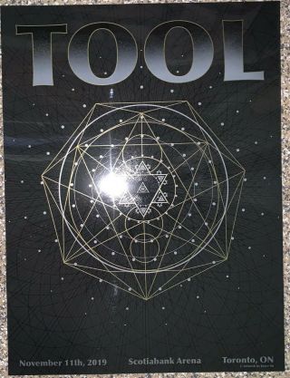 Tool Poster Toronto Scotiabank 2019 Concert Tour Limited Edition Holographic
