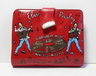 Vintage Elvis Presley Wallet Epe 1956 Vinyl Coin Slots