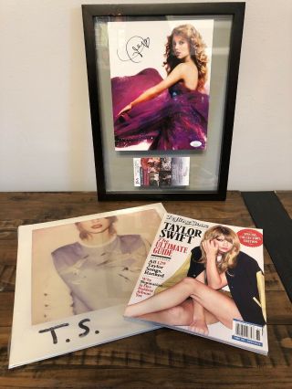 Taylor Swift Signed Autographed Official 8x10 - Jsa - Rolling Stone & 1989 Vinyl