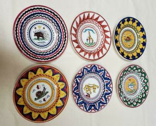 Palio Di Siena - Set Of 6 Bread & Butter Plates (assorted)