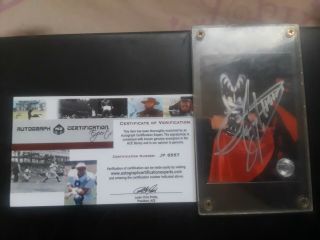 Autograph Kiss Gene Simmons Collector Card With Authenticity Numbers