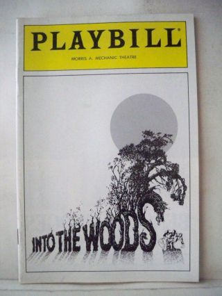 Into The Woods Playbill Stephen Sondheim / Betsy Joslyn Tour Baltimore Md 1990