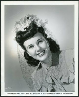 Deanna Durbin Vintage 1943 Ray Jones Universal Pictures Portrait Photo