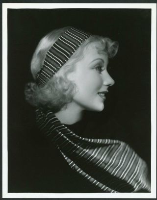 Ann Sothern Vintage 1930s Irving Lippman Stamp Profile Portrait Photo