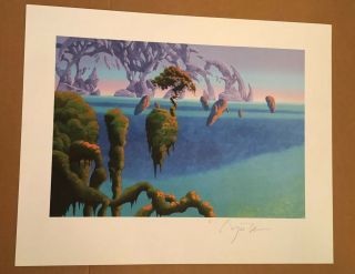 Roger Dean Poster Art Print Hand Signed Pencil Yes Coral Castles Prog
