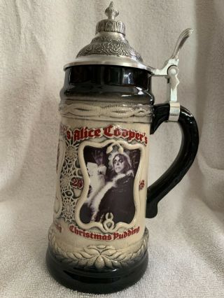Alice Cooper Santa 2018 Christmas Pudding Stein.  Limited Edition,  Only 250 Made.