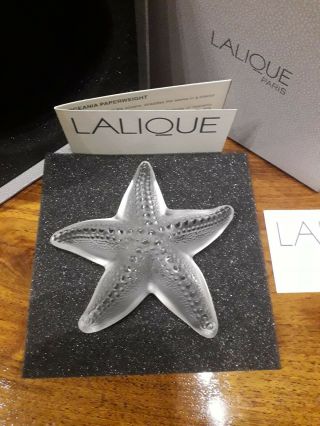 Lalique Crystal Star Fish Clear Oceania Starfish.  1185800 Brand