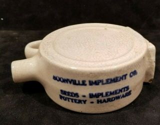 Rare Boonville Miniature Uhl Pottery Canteen / Flask Advertising Jug - Indiana ?