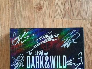 BTS BANGTAN BOYS Promo Dark And Wild Album Autographed Hand Signed Type C 2