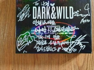BTS BANGTAN BOYS Promo Dark And Wild Album Autographed Hand Signed Type C 4