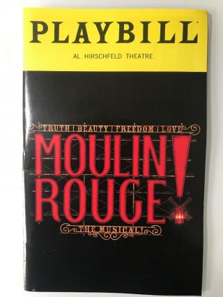 Moulin Rouge Playbill July 2019 Broadway - Discounted -