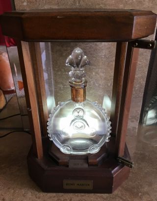 Louis Xiii Remy Martin Cognac Baccarat Crystal Bottle Display Wooden Case