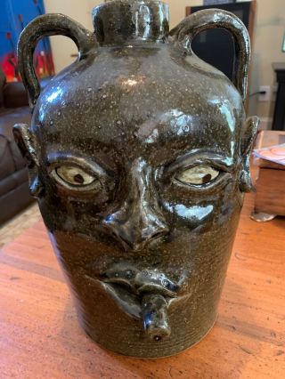 David Meaders Very Large Double Face Jug