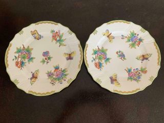 Set Of 10 - 1/4 " Dinner Plates 1524 Herend Queen Victoria Vbo More Available