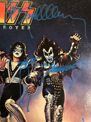 KISS Destroyer LP Originally Autographed By Gene Paul Ace and Peter 2