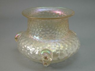 Kralik Martele Gilt Rigaree Nautilus Vase Bohemian Art Nouveau Glass