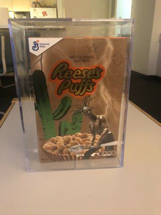 Travis Scott Reeses Puffs Cereal Full Set Acrylic Case,  Bowl,  Spoon