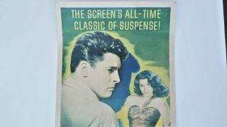 H173 Rare Hemingway ' s The Killers 1956 Movie Insert Poster 36 