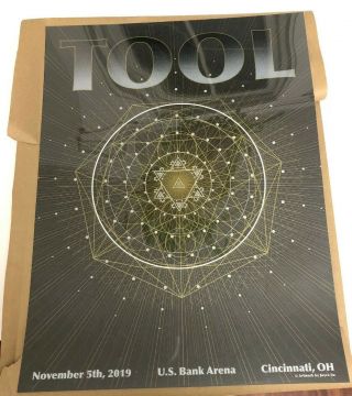 Tool 2019 Tour Poster,  Cincinnati,  Ohio,  254/650,  Double Layer,  Fear Inoculum