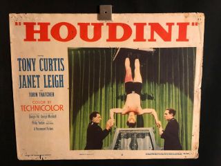 Houdini 1953 Lobby Card Movie Poster Magic Magician Tony Curtis Janet Leigh