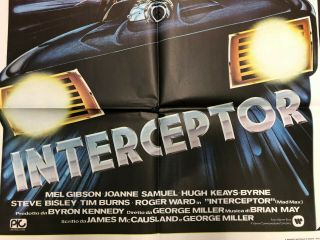 Mad Max Interceptor Vintage Movie Poster - 1981 Italian 39x55 inches Mel Gibson 4