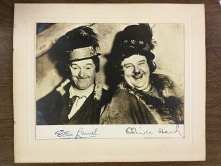 Autographed Stax Photo Stan Laurel & Oliver Hardy.  “the Bohemian Girl” Hal Roach