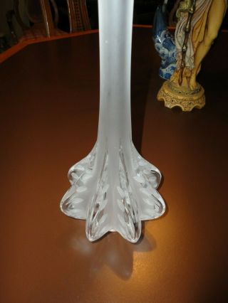 Lalique France Satin Crystal Glass Marie Claude Vase 14 