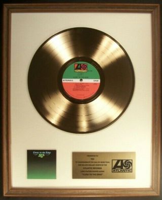 Yes Close To The Edge Lp Gold Non Riaa Record Award Atlantic Records To Yes