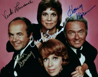 Tim Conway Carol Burnett Lawrence Korman Signed 8x10 Photo Picture Autographed
