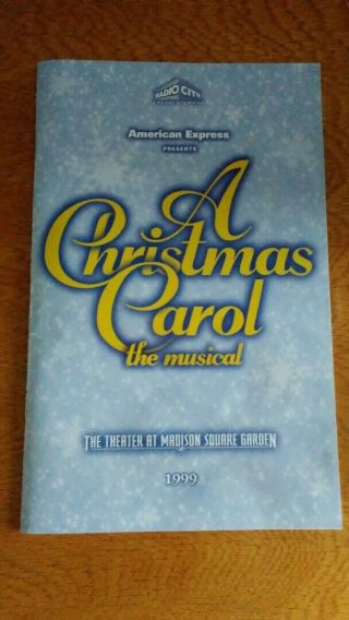 A Christmas Carol The Musical - Program - 1999 - Reginald Veljohnson & Didi Conn