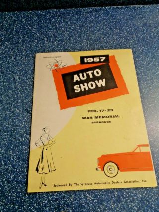 1957 Studebaker Chevy Ford Chrysler Souvenir Program Auto Show Syracuse,  Ny