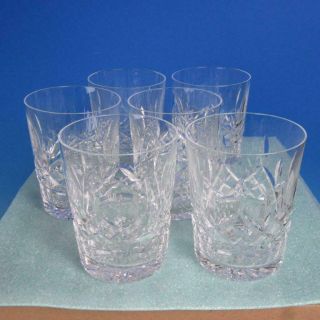 Waterford Crystal - Lismore - 6 Double Old Fashioned Tumblers Glasses