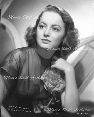 Olivia De Havilland,  1940s,  8x10 Camera Negative