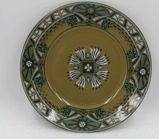 Buffalo Pottery Emerald Deldare Ware 8 " Plate 1911 Art Nouveau